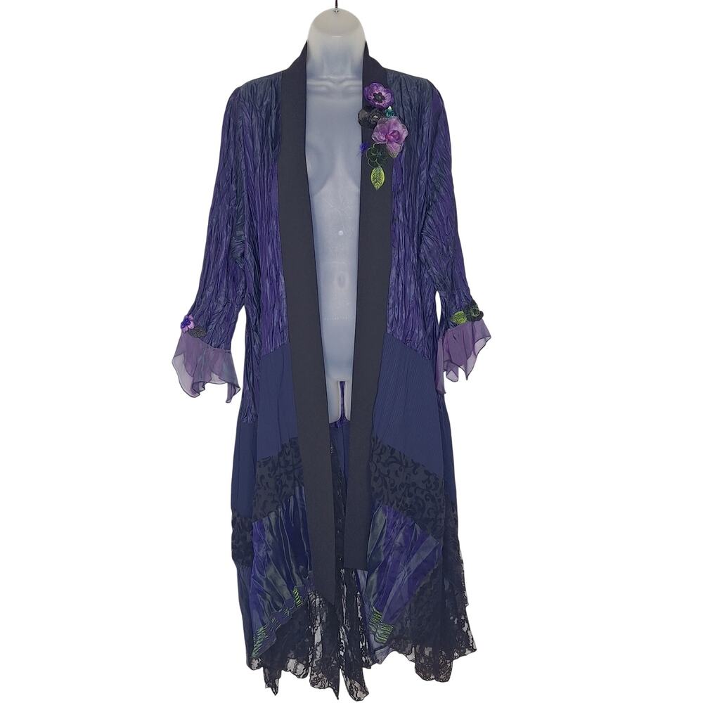 Vintage Lee Andersen Duster Kimono Jacket Large Fairy Whimsygoth Boho Artsy